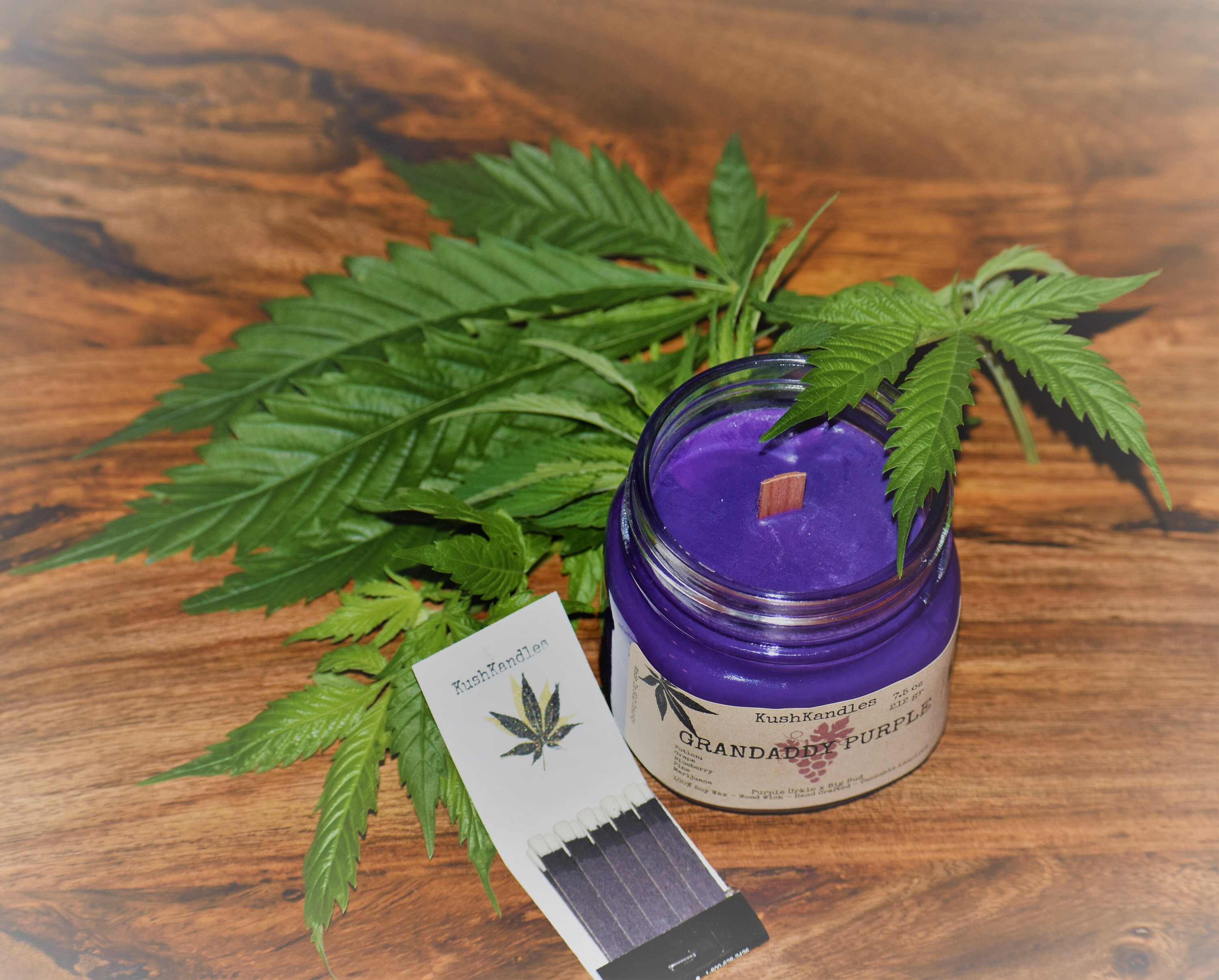 Cannabis Novelty Novelty Candles Wood Wick Crackling Etsy