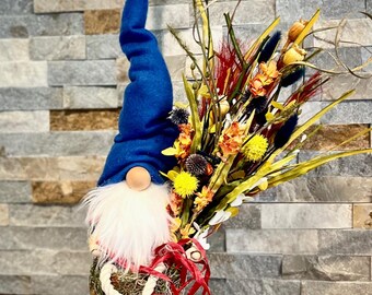 Otis Wildbloom - Mountain Man Potted Gnome | Woodland Floral Gnome Decor