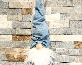 Denim Gnome with Buttons and Threads!