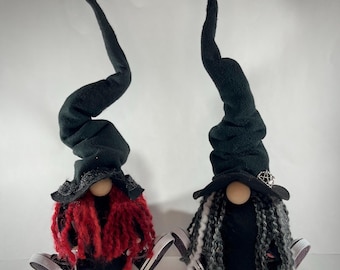 The Twisted Hat Witches – Halloween Gnome Pair