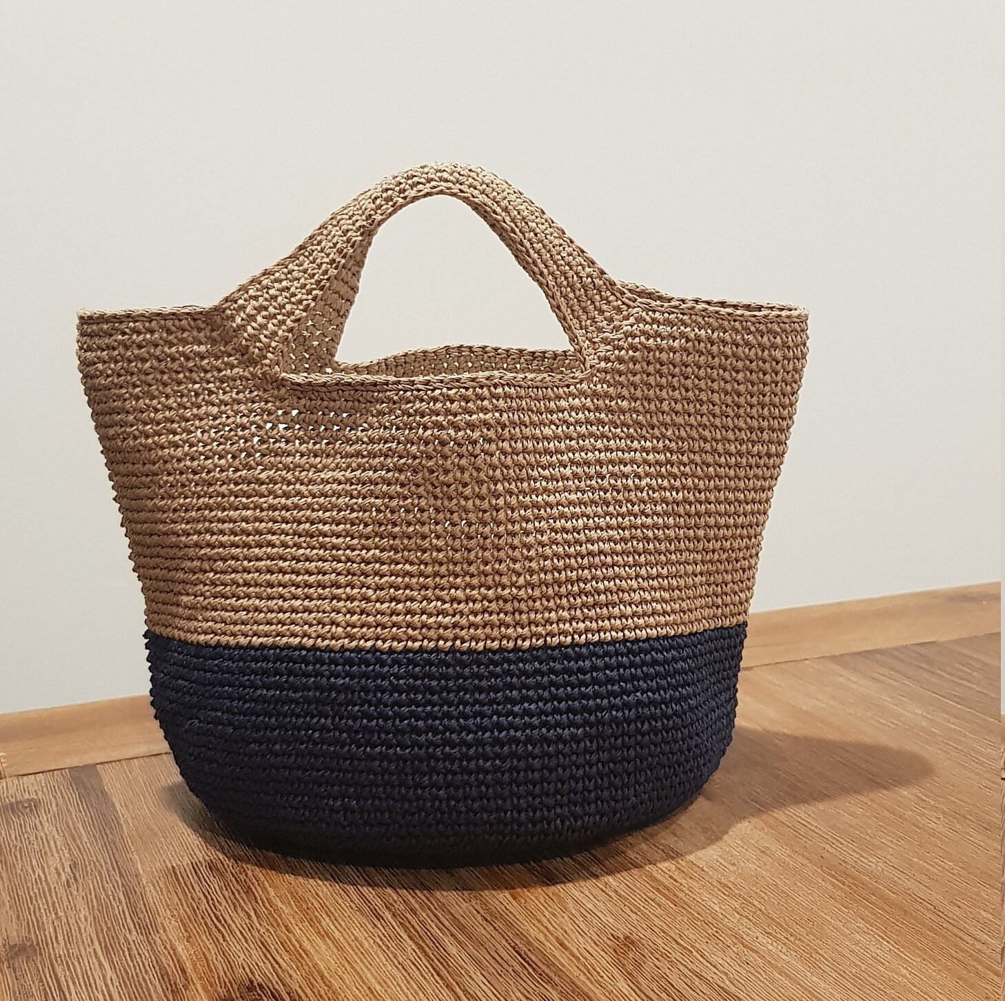 paper raffia yarn tote bag pattern PDF file Etsy