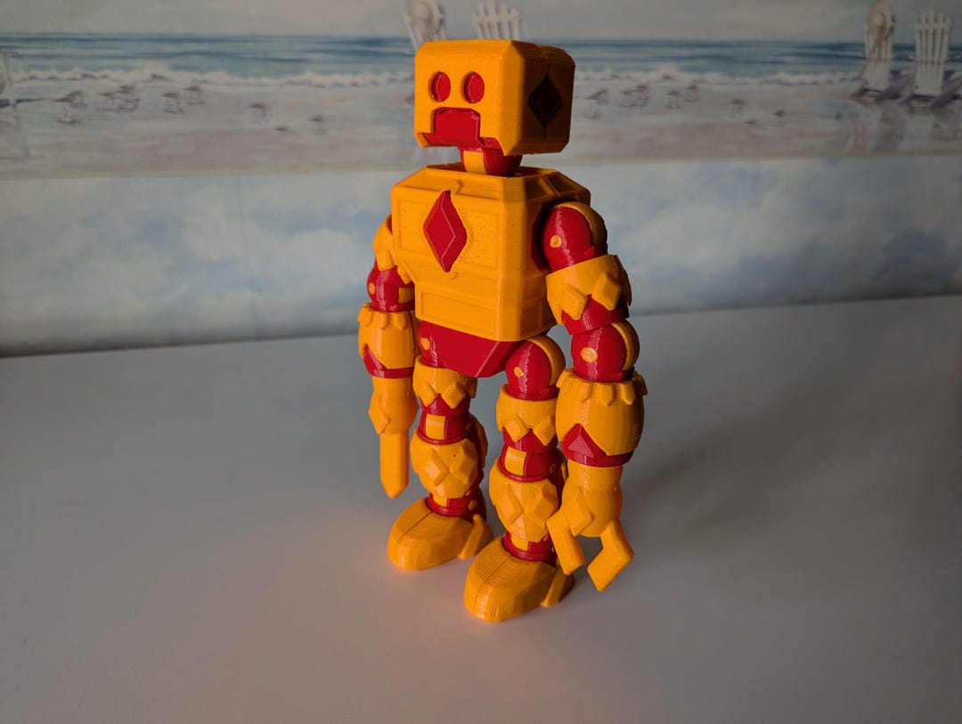 Armored Bot: 3D Printed Articulated Tiny Bot - Etsy