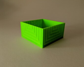 3D Printed Box With Bullseye Design- Half Height