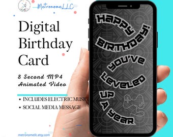 Digital Birthday Card | Happy Birthday Card | Virtual Greeting Cards | Musical Animated Birthday Card | DIY Textable eCard| Last Minute Gift