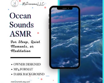 Relaxing Ocean Sounds ASMR, Mobile Ready 2 minute MP4 Video Download, Meditation, Rest, Relaxation, Tranquil Quiet Environment