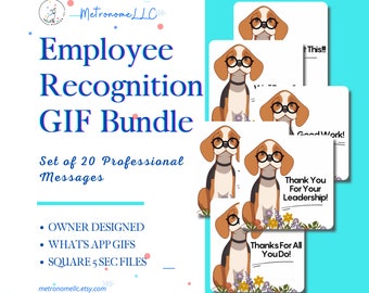 Boost Employee Satisfaction, 20 WhatsApp / TEAMS Appreciation GIFs, Increase Company Morale, Encouragement Cards Work, Employee Appreciation