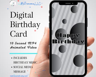 Digital Birthday Card | Happy Birthday Card | Virtual Greeting Cards | Musical Animated Birthday Card | DIY Social Media Message App eCard
