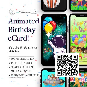 Musical Animated Birthday Card - Instant Download - Digital Greeting Card, Disco DJ Dog BDay eCard, Text Messaging App, Happy Birthday Song image 11