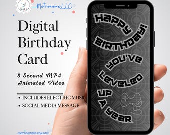 Digital Birthday Card | Happy Birthday Card | Virtual Greeting Cards | Musical Animated Birthday Card | DIY Textable eCard| Last Minute Gift