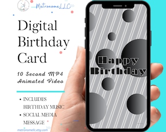 Digital Birthday Card | Happy Birthday Card | Virtual Greeting Cards | Musical Animated Birthday Card | DIY Social Media Message App eCard