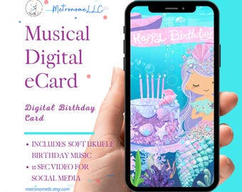Digital Birthday Card | Happy Birthday Card | Virtual Greeting Cards | Musical Animated Birthday Card | DIY Social Media Message App eCard