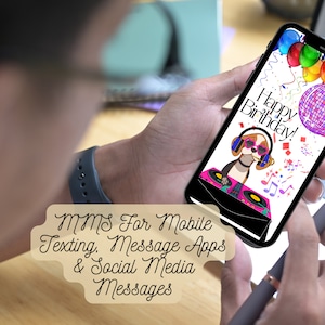 Musical Animated Birthday Card - Instant Download - Digital Greeting Card, Disco DJ Dog BDay eCard, Text Messaging App, Happy Birthday Song image 6