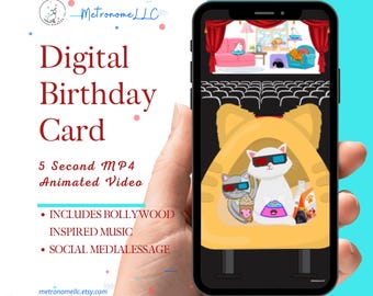 Digital Birthday Card | Happy Birthday Card | Virtual Greeting Cards | Musical Animated Birthday Card | DIY Social Media Msg/ Textable eCard