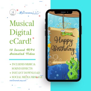Happy Birthday Card For Men, Fishing Gifts, Funny Boyfriend Birthday Card, Musical Animated Last Minute DIY Sportsman Text Message For Him