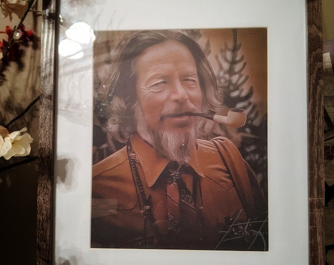 Alan Watts Painting Print Rare Framed Matted