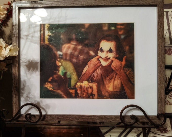 Joker Joaquin Phoenix Framed art  Painting Print Rare Framed Matted Art psychology