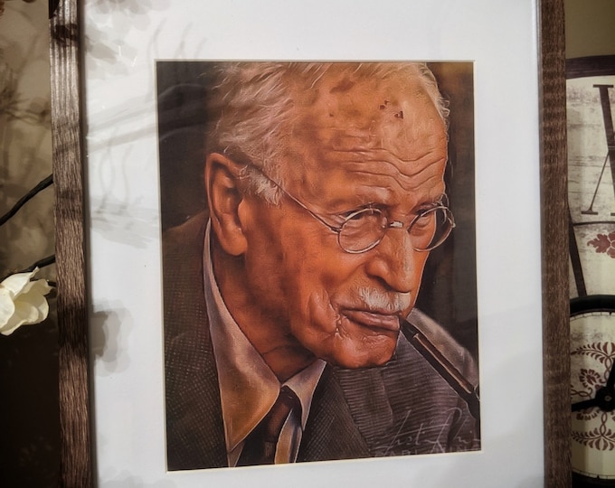Carl Jung Painting Print Rare Framed Matted Art psychology Archetype