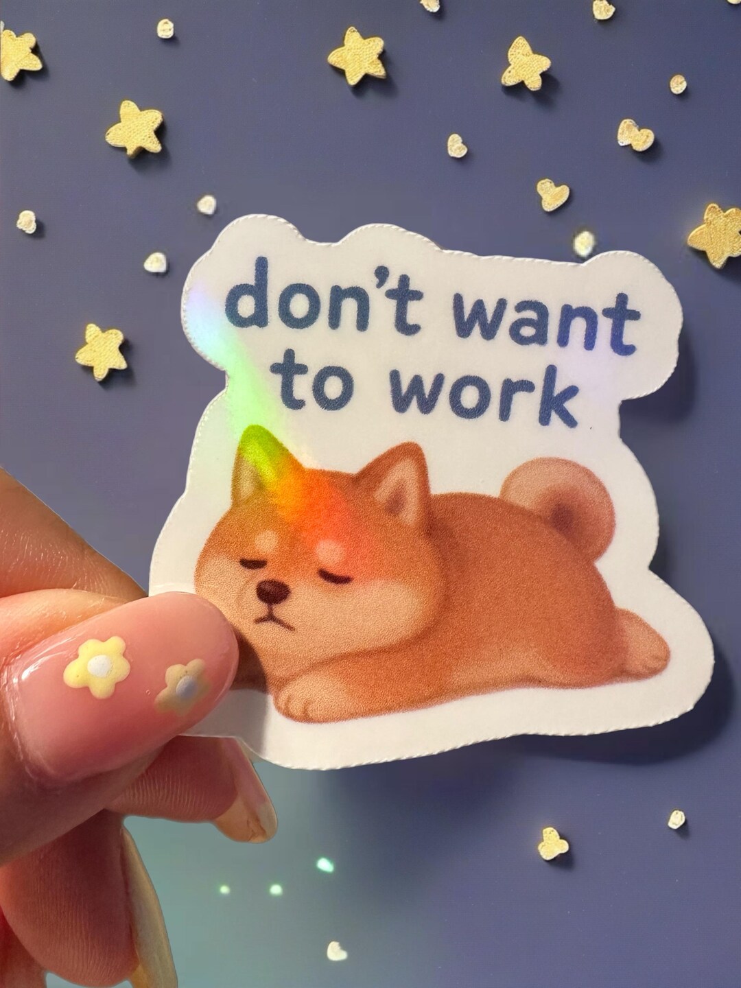 Cute Dog Puppy Sticker Pack, Holographic Waterproof Vinyl Stickers for ...