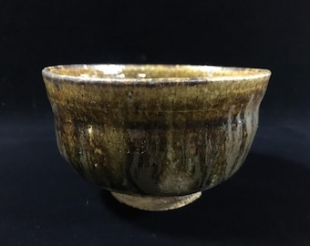 P0370 Vintage Japanse Matcha theekom Chawan aardewerk Wabi Sabi theeceremonie