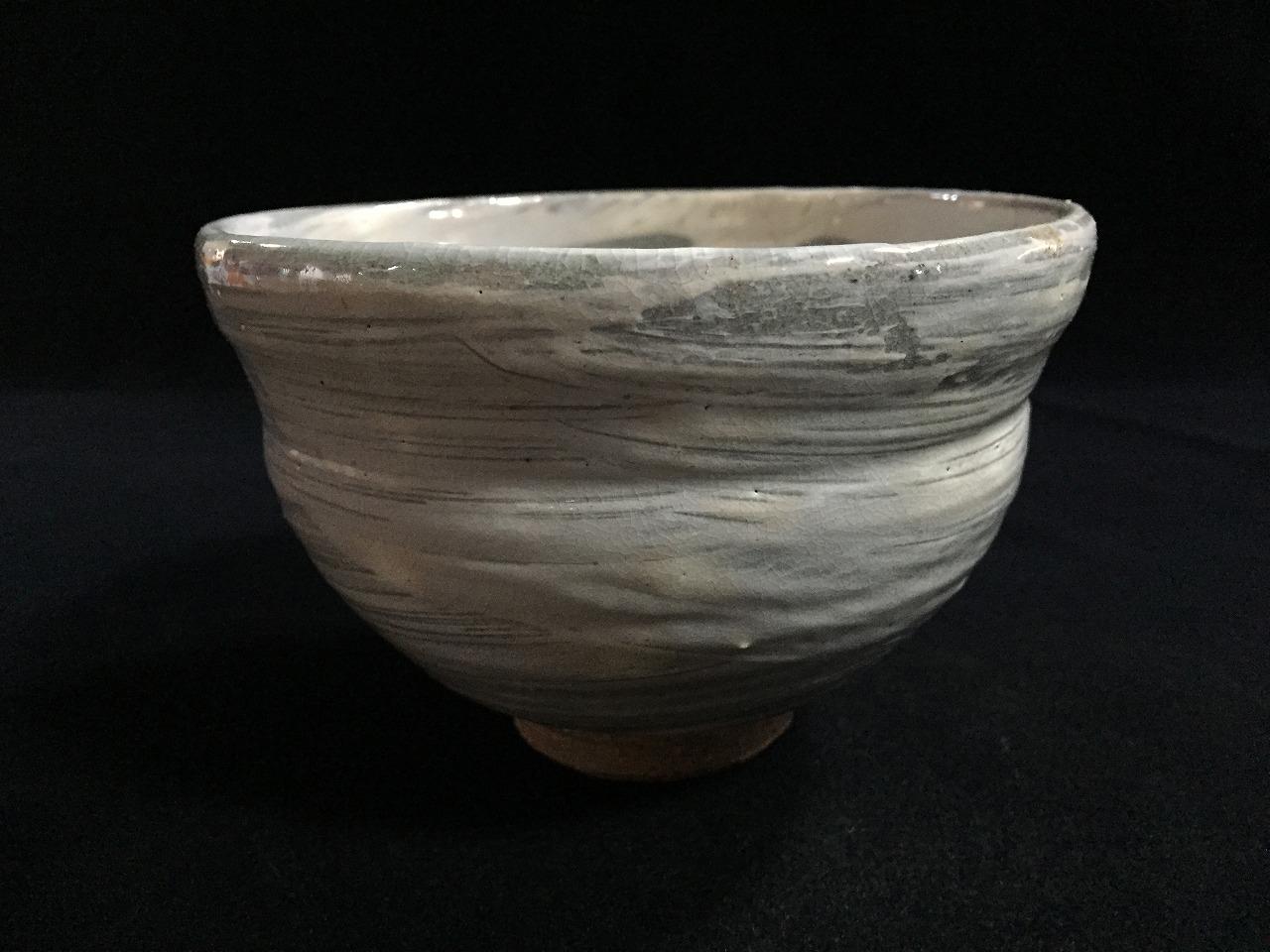 陶芸　茶道碗 茶道具 抹茶茶碗 粉引 扇面 小倉陶舟作 茶道 : 茶道具いまや静香
