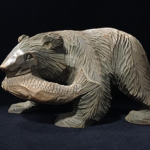 Hokkaido Bear Wood Carving - Etsy