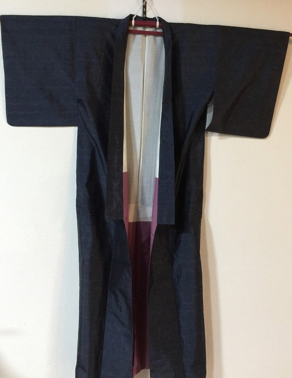S1884 Japanese Vintage Kimono / Dess OSHIMA TSUMU… - image 2