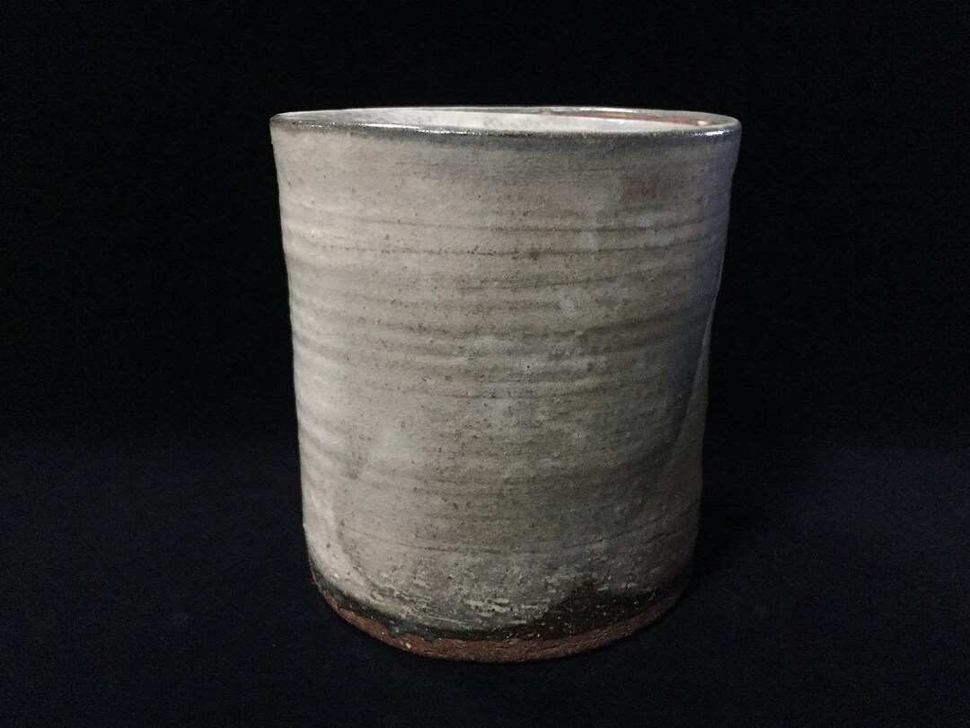 S1151 日本製陶器 水差し ヴィンテージ 水指 蓋付き 茶道具