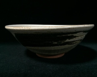 S0987 Vintage Japanese Studio Ceramiki Hakeme Matcha Chawan Miska Wabi Sabi