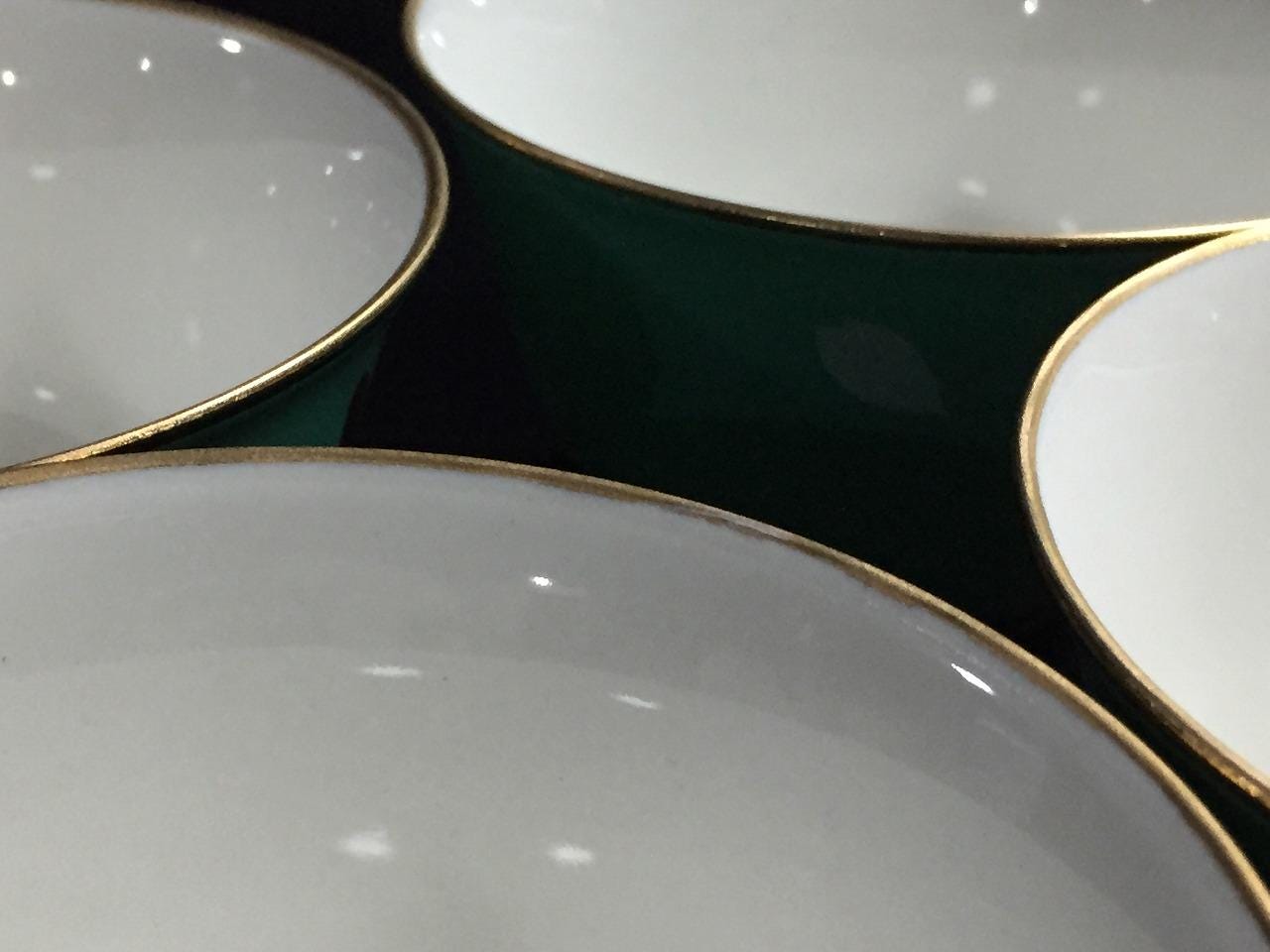 Z1121 Japanese Porcelain Tea Cup YUNOMI Set 4pc Vintage