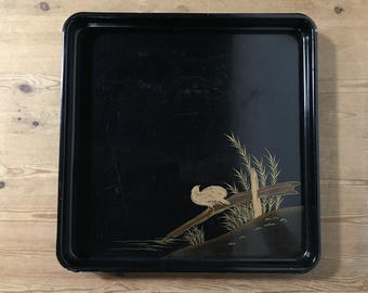 ヴィンテージ 日本製漆器 トレー 花柄 - Etsy 日本