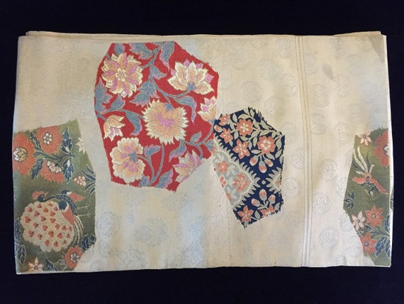 U1492 Japanese Vintage Kimono FUKURO OBI Belt Ban… - image 1