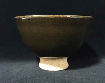 K1272 Poterie japonaise Cérémonie du thé Bol Tasse CHAWAN vintage MATCHA Simple