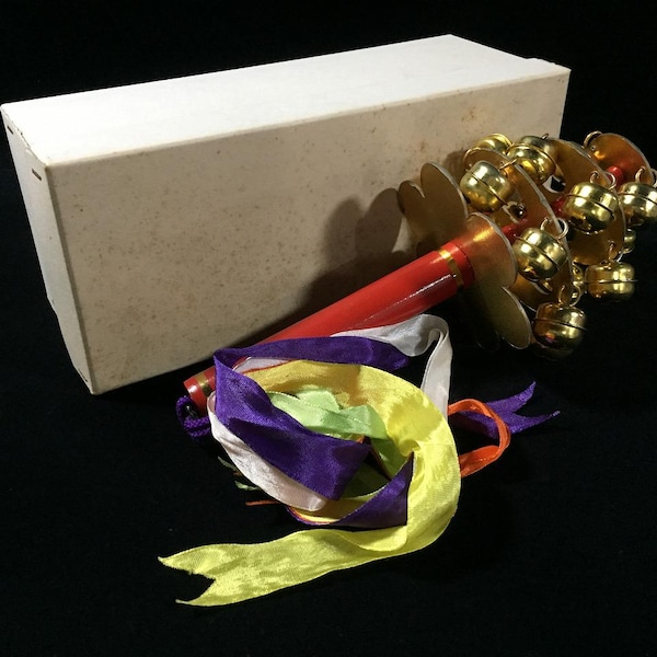 J0898 Campane giapponesi vintage Kagura Suzu Strumento musicale shintoista Purificazione