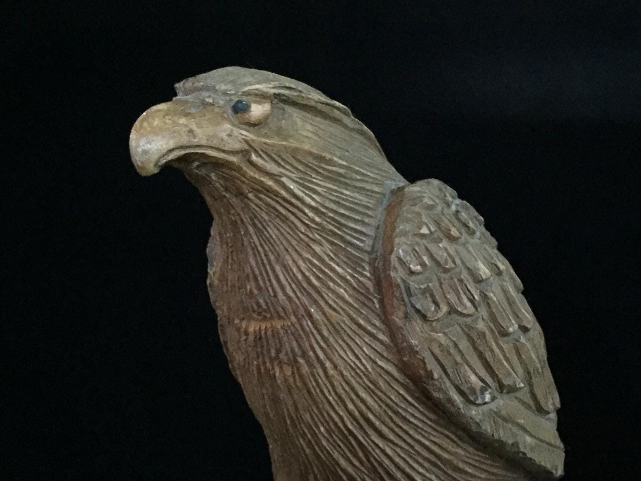 J0327 Japanese Bamboo Hawk Statue Vintage OKIMONO Interior J0327 Japanese Bamboo Hawk Statue Vintage OKIMONO Interior