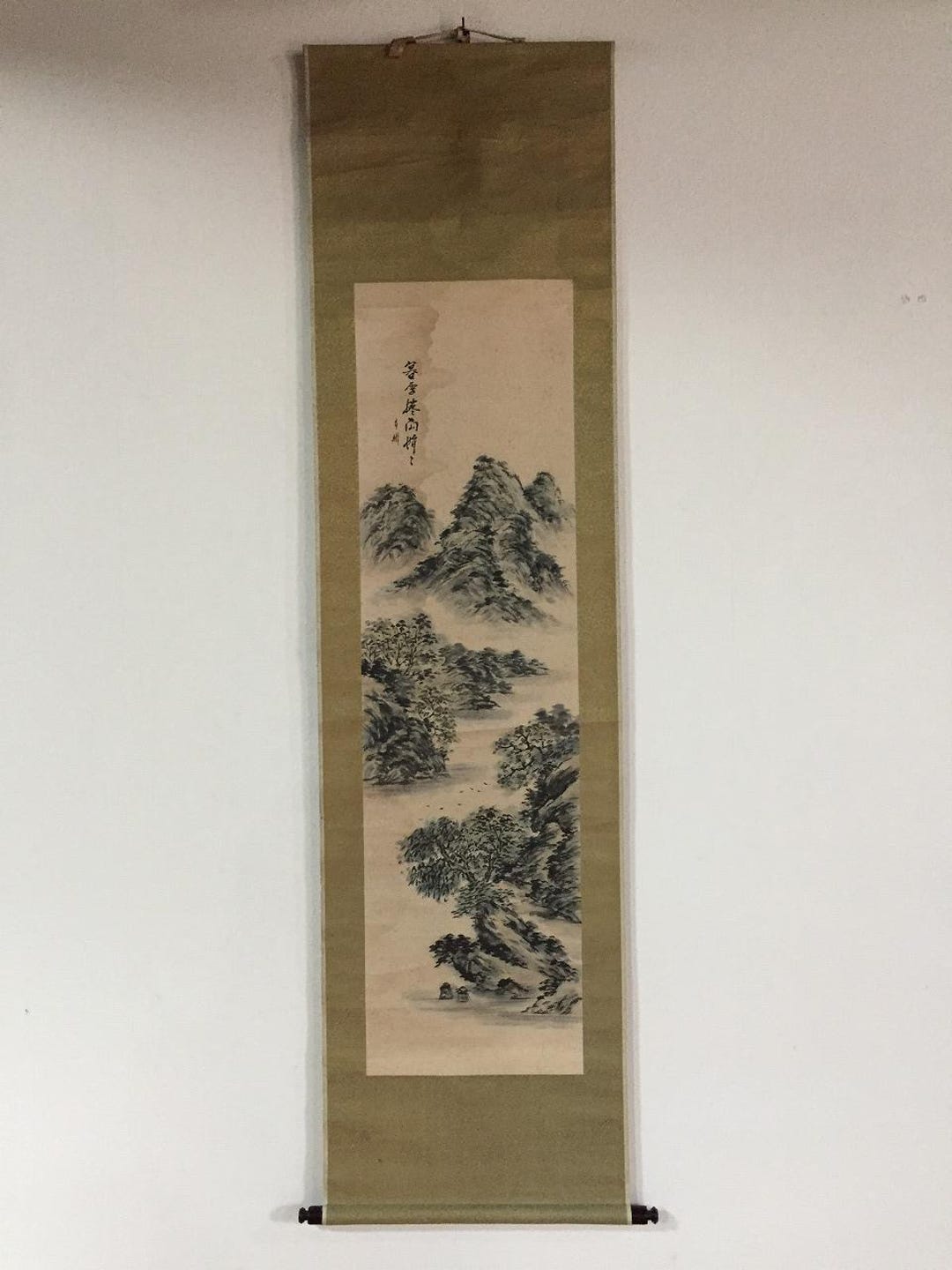 掛軸 日本の風景 掛軸 (掛け軸) 上高地 牧野俊樹 尺五立 約横54.5×縦190cm p9807