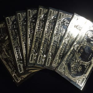 M0192 Réplique japonaise 24KGP, 10 000 yens, style carte, intérieur vintage, 9 pièces