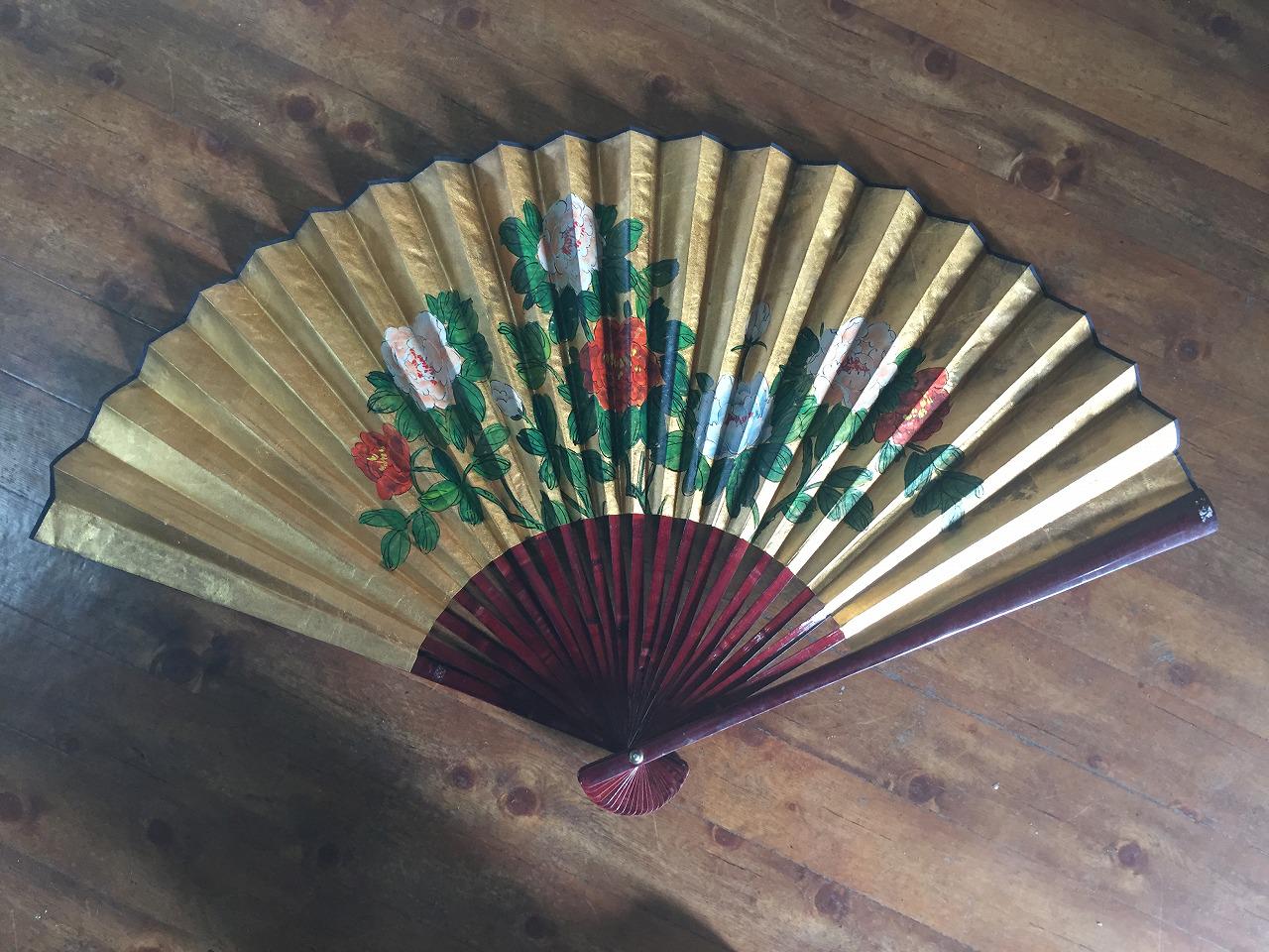 【骨董品 大扇 直径約160cm】扇子、希少、珍品 X0529 日本製 大型扇子 扇子 ヴィンテージ インテリア 置物 - Etsy 日本