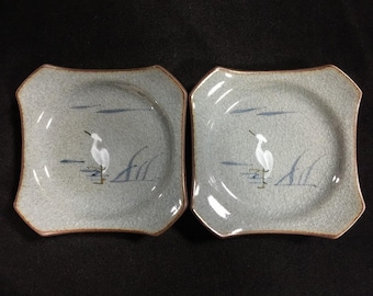 Assiette plate finition festonnée, 27cm BLEU