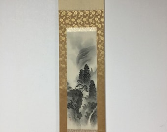 D0097 日本製ヴィンテージ掛け軸 掛軸 手描きシルク 弁財天 女神