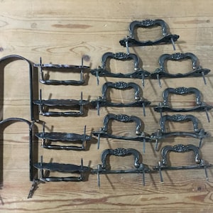 J1048 Japanese Vintage Tansu Drawer Pull Handle Iron Metal Hardware Lot Cabinet