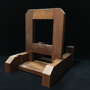 D0188 Japanese Wooden Dish Plate Stand SARATATE Vintage Interior Decoration