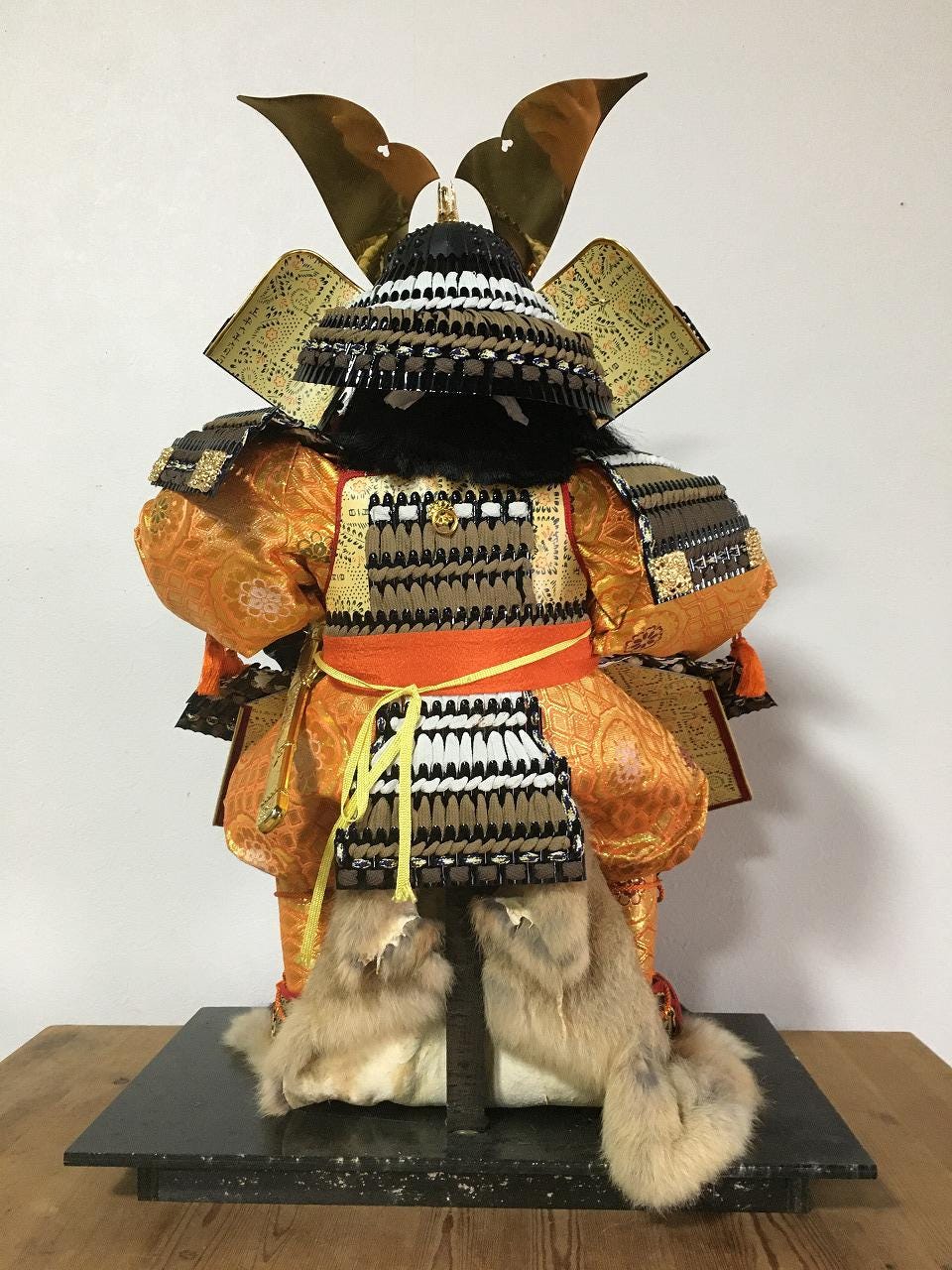 J0903 Japanese Vintage Samurai Warrior Doll Armor Helmet Boys Day