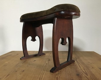 J1039 Japanese Vintage Arm Rest Kyusoku Low Stool Folk Art Retro Home Decor Art