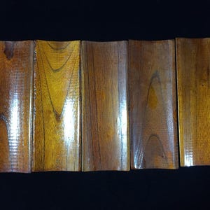 Z1136 Japanese Wooden Hot Towel Holder OSHIBORIOKI 5pc Vintage Lacquerware