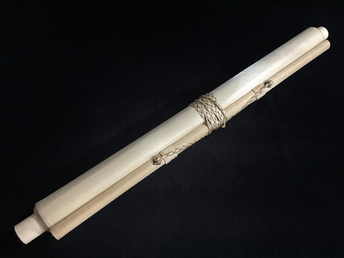 W1324 Japanese Vintage Hanging Scroll KAKEJIKU Hand Paint Paper ...