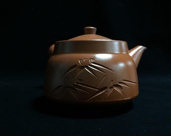 茶壷 Tokonameware Seiji Ito (Jinshu atelier) red clay pentagonal