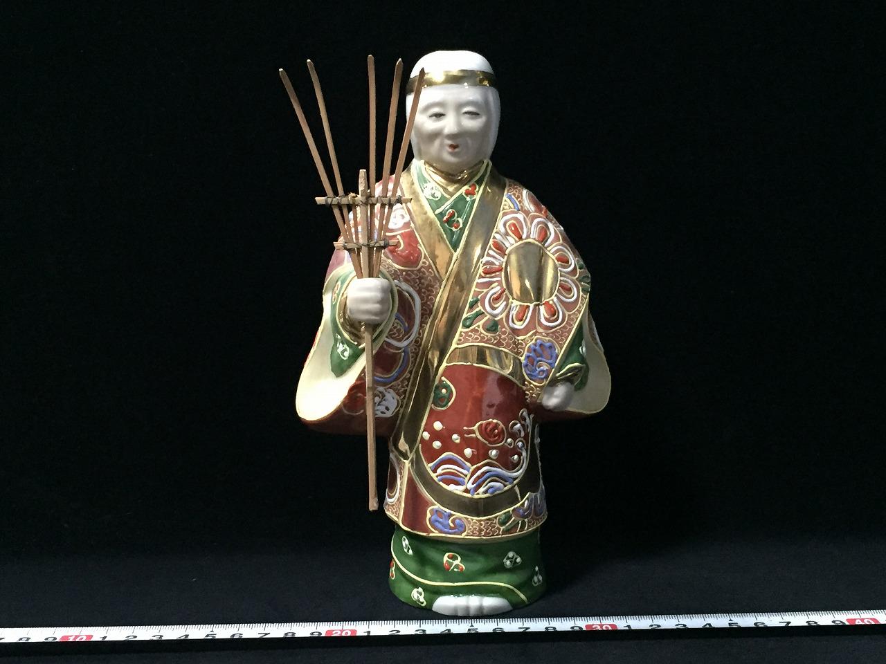 L1829 Vintage Japanese Kutani Porcelain Takasago Old Woman Doll