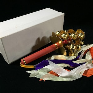 J0897 Japanese Vintage Kagura Suzu Bells Miko Shinto Ritual