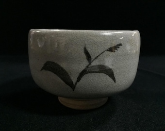 K1356 Japanese Pottery Tea Ceremony Bowl Cup CHAWAN Vintage Simple MATCHA