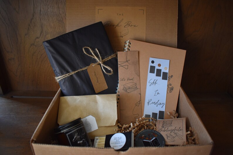 Mystery Book Box Gift Set Book Lover Gift Literary Theme Etsy